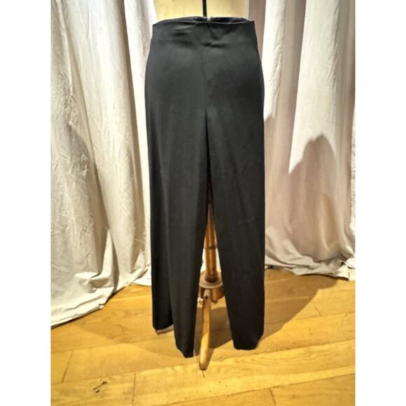 Jean Paul Gaultier VTG Unworn! Black Wide Leg Lightweight Wool Pants Size 8 - Picture 2 of 5